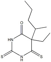 1,2,5,6-Tetrahydro-2,6-dithioxo-5-ethyl-5-(1-methylbutyl)pyrimidin-4(3H)-one Structure
