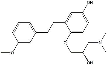 (2S)-3-(Dimethylamino)-1-[4-hydroxy-2-(3-methoxyphenethyl)phenoxy]-2-propanol Structure