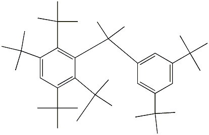 2-(2,3,5,6-Tetra-tert-butylphenyl)-2-(3,5-di-tert-butylphenyl)propane Struktur