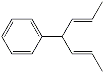 (2E,5E)-4-フェニル-2,5-ヘプタジエン 化学構造式
