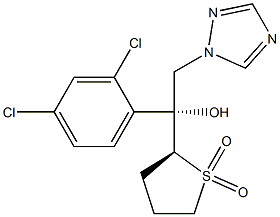 (1R)-1-(2,4-ジクロロフェニル)-1-[[(2S)-テトラヒドロチオフェン1,1-ジオキシド]-2-イル]-2-(1H-1,2,4-トリアゾール-1-イル)エタノール 化学構造式