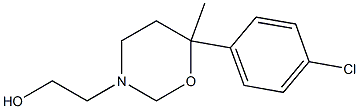 6-(p-Chlorophenyl)-3-(2-hydroxyethyl)-6-methyltetrahydro-2H-1,3-oxazine Struktur