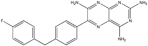6-[4-(4-Fluorobenzyl)phenyl]-2,4,7-pteridinetriamine Structure