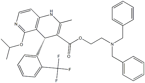(4R)-1,4-Dihydro-5-isopropyloxy-2-methyl-4-[2-(trifluoromethyl)phenyl]-1,6-naphthyridine-3-carboxylic acid 2-(N,N-dibenzylamino)ethyl ester