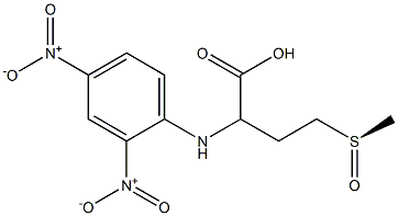 (R)-2-[(2,4-ジニトロフェニル)アミノ]-4-メチルスルフィニルブタン酸 化学構造式