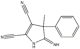 5-Imino-4-phenyl-4-methyl-1-azacyclopenta-2-ene-2,3-dicarbonitrile Struktur