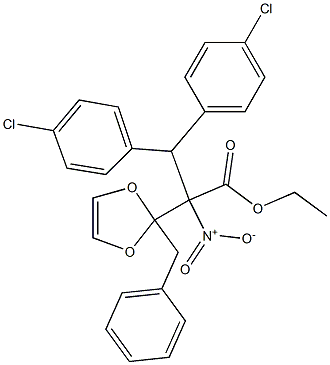 2-ベンジル-1,3-ジオキソール-2-プロパン酸エチル 化学構造式