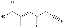 (E)-5-Cyano-2-methyl-4-oxo-2-pentenoic acid Struktur