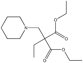 Ethyl(piperidinomethyl)malonic acid diethyl ester Struktur
