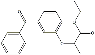 2-(m-ベンゾイルフェノキシ)プロピオン酸エチル 化学構造式