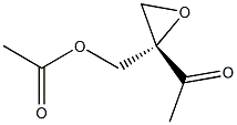 (S)-2-アセチル-2-アセトキシメチルオキシラン 化学構造式