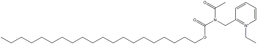 2-[N-Acetyl-N-(icosyloxycarbonyl)aminomethyl]-1-ethylpyridinium Struktur