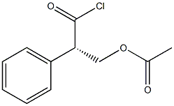 [S,(-)]-3-アセチルオキシ-2-フェニルプロピオニルクロリド 化学構造式