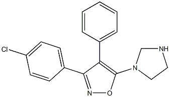 5-(Imidazolidin-1-yl)-4-phenyl-3-(4-chlorophenyl)isoxazole 结构式