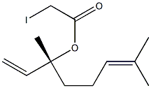 Iodoacetic acid (R)-1-ethenyl-1,5-dimethyl-4-hexenyl ester 结构式