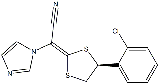[(S,E)-4-(2-Chlorophenyl)-1,3-dithiolan-2-ylidene](1H-imidazol-1-yl)acetonitrile Struktur