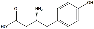 [R,(-)]-3-アミノ-4-(p-ヒドロキシフェニル)酪酸 化学構造式