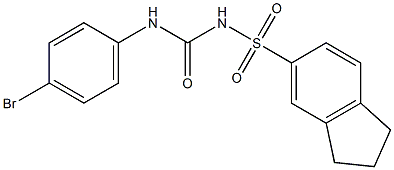 1-(Indan-5-ylsulfonyl)-3-(4-bromophenyl)urea Struktur