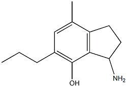 3-Amino-2,3-dihydro-5-propyl-7-methyl-1H-inden-4-ol Struktur