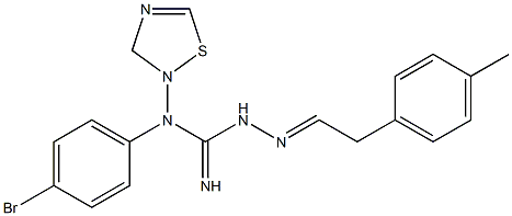  Dihydro-N-[(imino)[2-[2-(4-methylphenyl)ethylidene]hydrazino]methyl]-N-(4-bromophenyl)-1,2,4-thiadiazol-2(3H)-amine