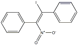 (E)-1,2-Diphenyl-1-iodo-2-nitroethene Struktur