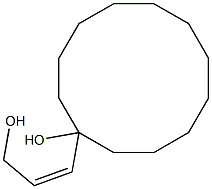 1-[(Z)-3-ヒドロキシ-1-プロペニル]-1-シクロドデカノール 化学構造式