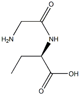 [R,(+)]-2-(2-アミノアセチルアミノ)酪酸 化学構造式