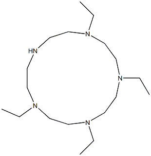 1-エチル-4,7,10-トリエチル-1,4,7,10,13-ペンタアザシクロペンタデカン 化学構造式