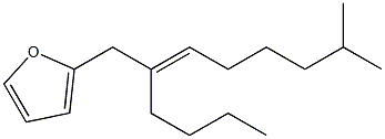 2-[(E)-2-ブチル-7-メチル-2-オクテニル]フラン 化学構造式