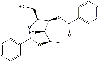 2-O,5-O:3-O,6-O-ジベンジリデン-D-グルシトール 化学構造式