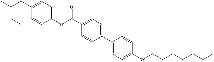 4'-(Heptyloxy)-4-biphenylcarboxylic acid p-(2-methylbutyl)phenyl ester 结构式