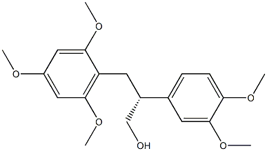 [R,(-)]-2-(3,4-Dimethoxyphenyl)-3-(2,4,6-trimethoxyphenyl)-1-propanol Structure