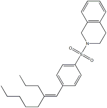 (E)-4-Nonylidene-2-tosyl-1,2,3,4-tetrahydroisoquinoline 结构式