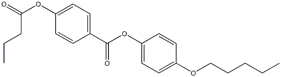 p-Butanoyloxybenzoic acid p-(pentyloxy)phenyl ester Structure