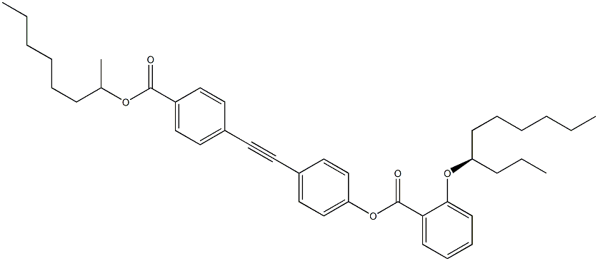 4-[[4-(4-Decyloxybenzoyloxy)phenyl]ethynyl]benzoic acid (R)-1-methylheptyl ester Structure