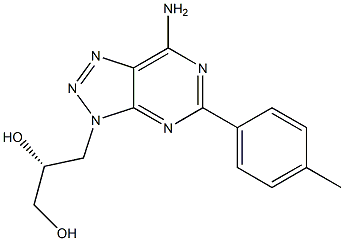 (R)-3-[7-Amino-5-(p-tolyl)-3H-1,2,3-triazolo[4,5-d]pyrimidin-3-yl]propane-1,2-diol Struktur