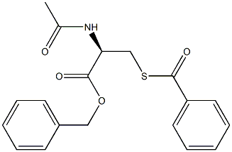 N-Acetyl-S-benzoyl-L-cysteine benzyl ester Struktur