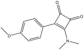 4-(4-メトキシフェニル)-3-ジメチルアミノ-3-シクロブテン-1,2-ジオン 化学構造式