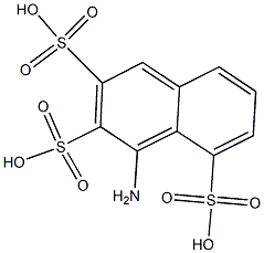 4-アミノ-2,3,5-ナフタレントリスルホン酸 化学構造式