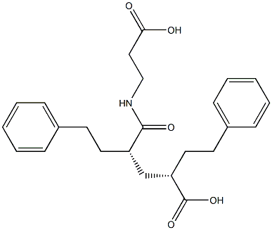 (2S,4S)-2,4-Bis(2-phenylethyl)-5-oxo-6-azanonanedioic acid 结构式
