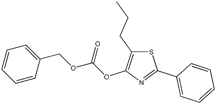 Carbonic acid benzyl 2-phenyl-5-propyl-4-thiazolyl ester Structure