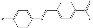 4-[4-ブロモフェニルイミノメチル]-1-ニトロベンゼン 化学構造式