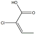 (E)-2-クロロ-2-ブテン酸 化学構造式