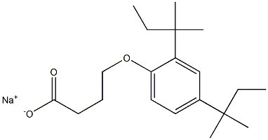 4-(2,4-Di-tert-pentylphenoxy)butyric acid sodium salt Structure