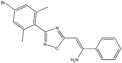 5-[(Z)-2-Amino-2-(phenyl)ethenyl]-3-(4-bromo-2,6-dimethylphenyl)-1,2,4-oxadiazole|