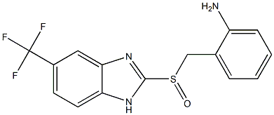 5-(Trifluoromethyl)-2-[[2-[amino]benzyl]sulfinyl]-1H-benzimidazole Structure