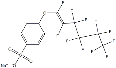4-[(Undecafluoro-1-hexenyl)oxy]benzenesulfonic acid sodium salt Structure
