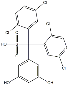 Bis(2,5-dichlorophenyl)(3,5-dihydroxyphenyl)methanesulfonic acid Structure