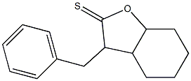 3a,4,5,6,7,7a-Hexahydro-3-benzylbenzofuran-2(3H)-thione Structure