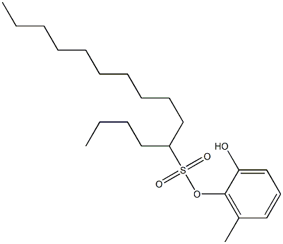 5-Pentadecanesulfonic acid 2-hydroxy-6-methylphenyl ester Structure